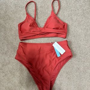 Cupshe Twist High Waist Bikin